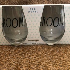 RAE DUNN Glasses 9oz Set of Two Wedding Engagement